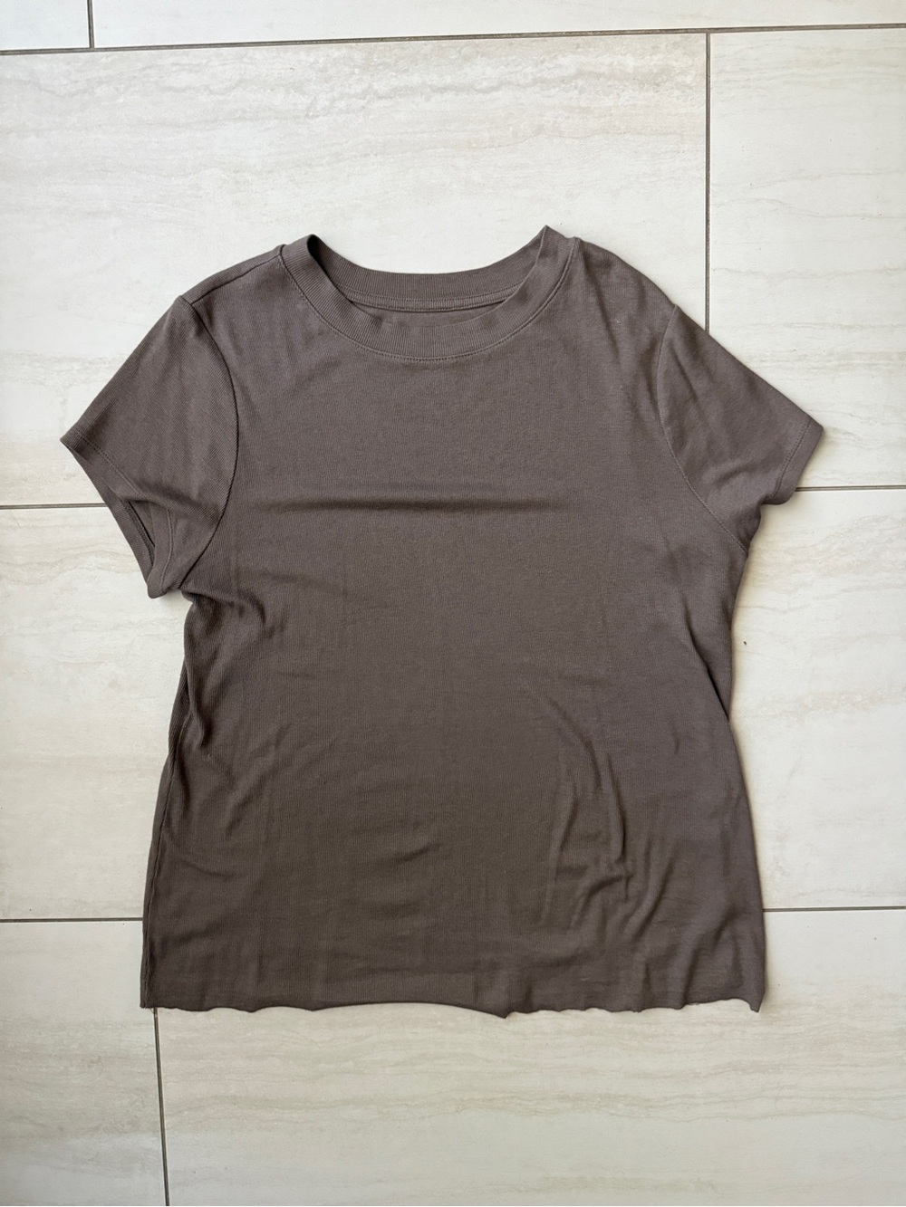 a new day Short Sleeve Tee in Taupe Brown
